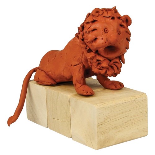 Clay Lion Statue