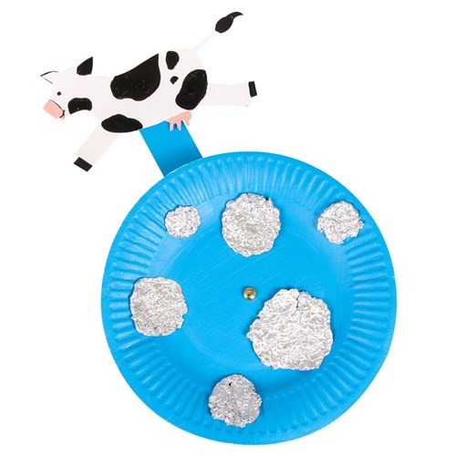 The Cow Tripped Over the Moon Paper Plate