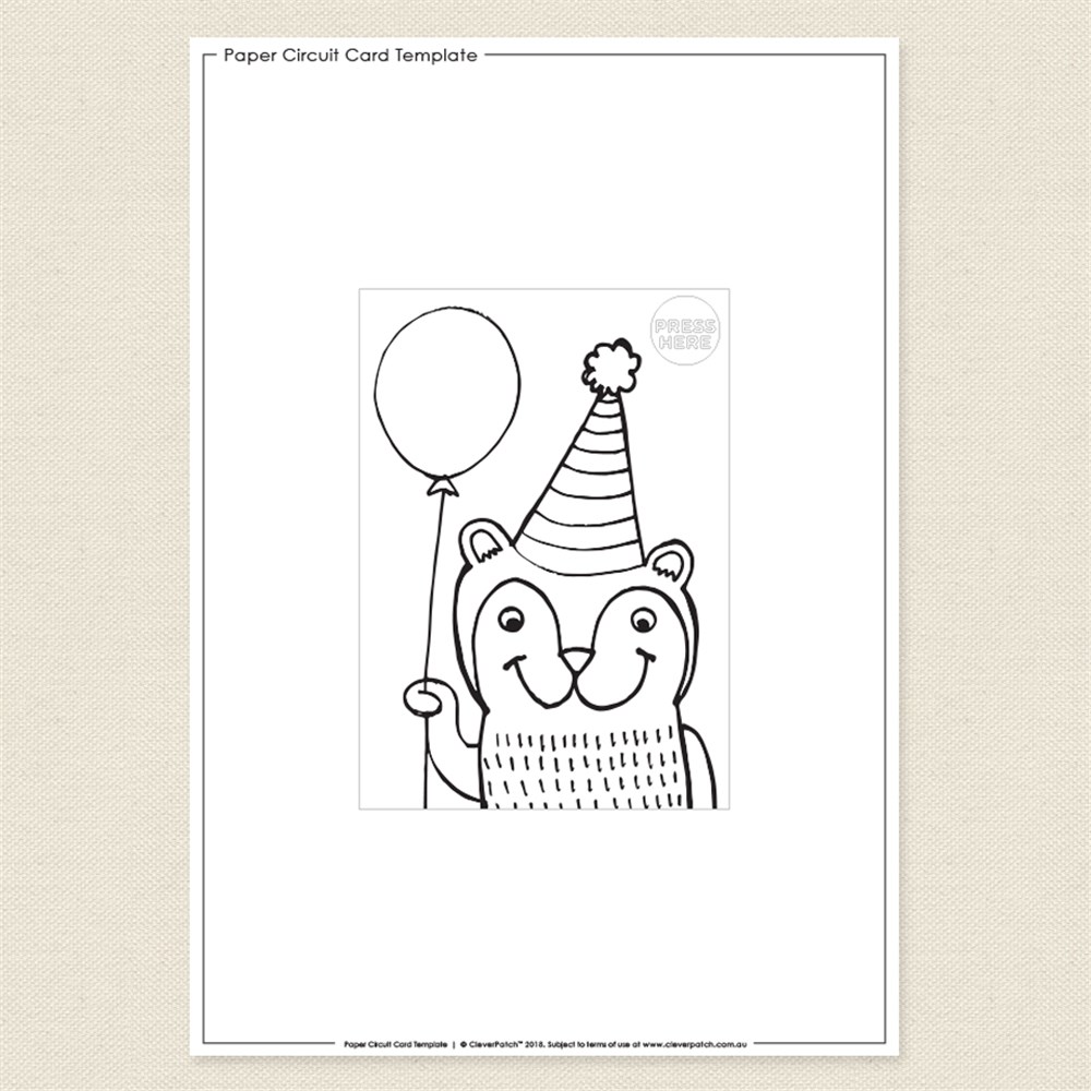 Paper Circuit Card Template Paper Card CleverPatch Art Craft
